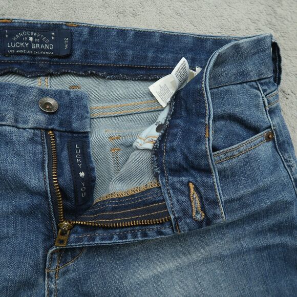 Lucky Brand Jeans Women's Size 14/32 Blue Mid-Rise Sweet Crop Denim 24.5" Inseam - Picture 2 of 16